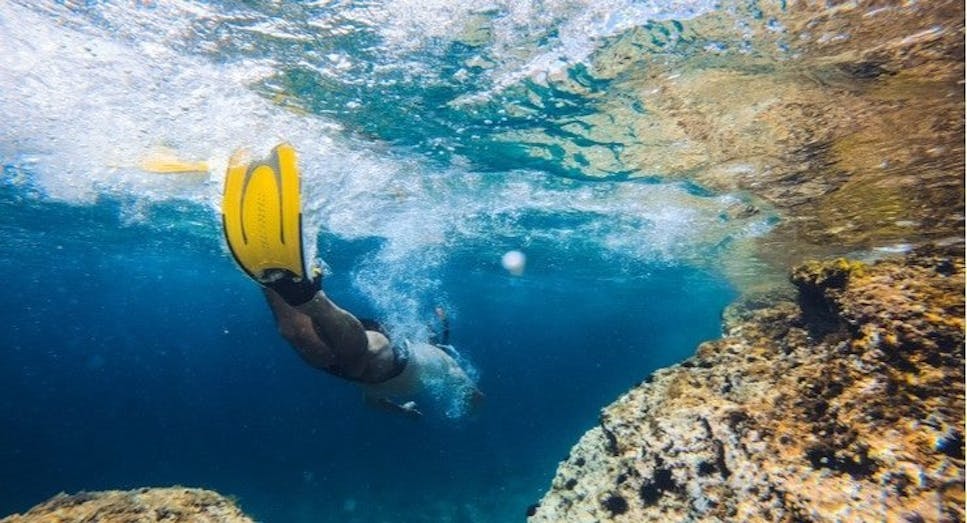 Man snorkelling
