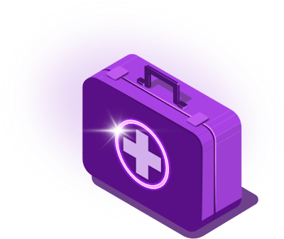 First aid box purple image 