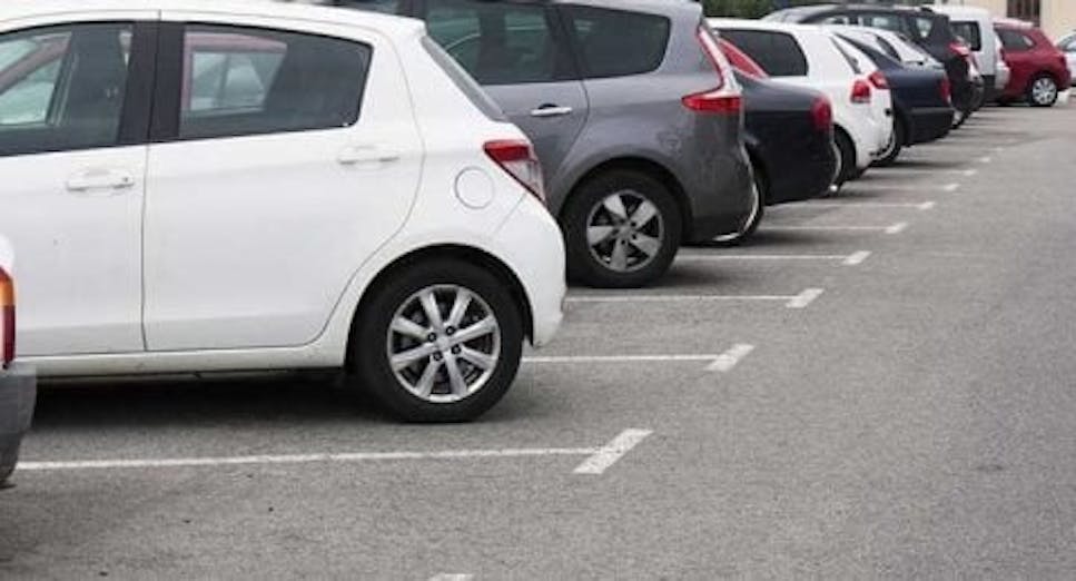 Row of parked cars