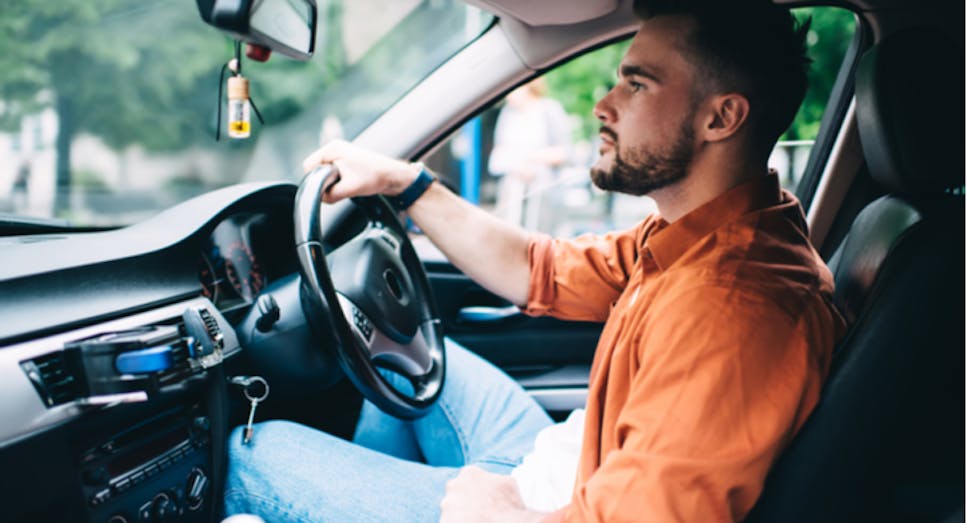 Man driving