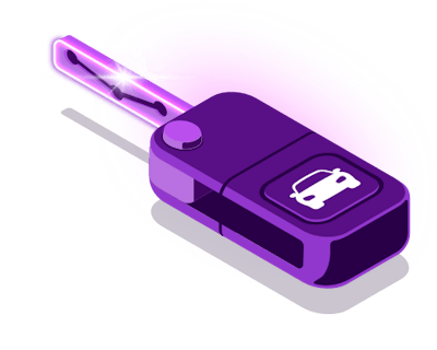 purple car keys