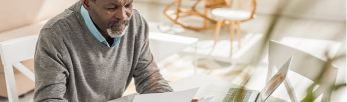 man reading letter