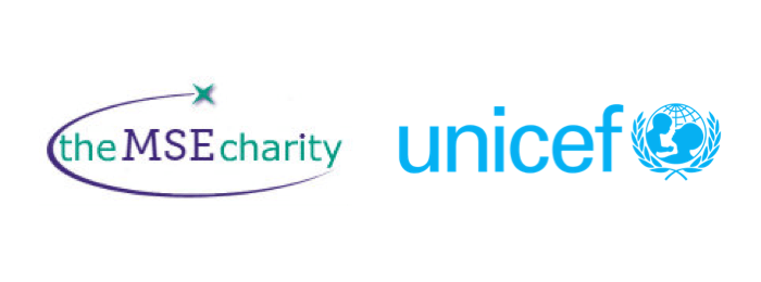 Logos for the MSE Charity and Unicef.