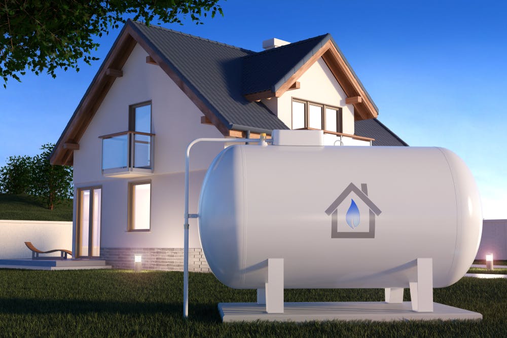 LPG tank at home