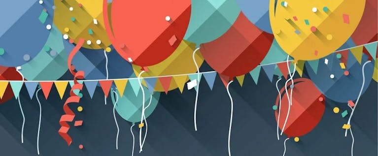 An image of a set of birthday balloons.