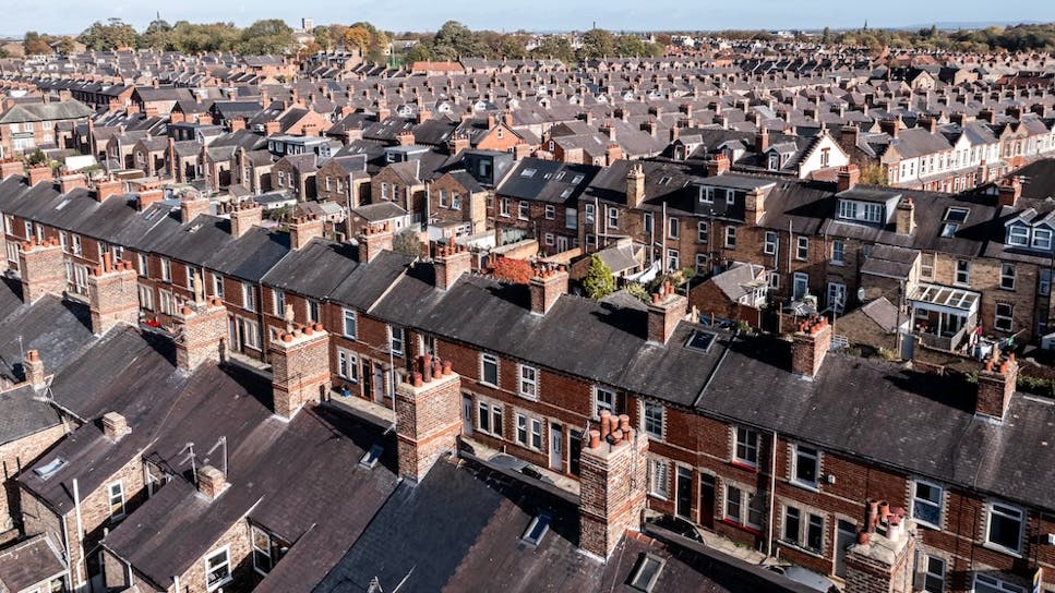 Rows of houses.