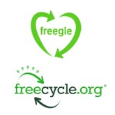 Logos for Freegle and Freecycle.org.