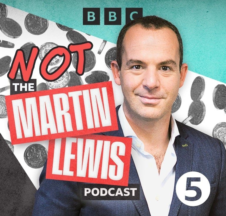 Logo for the NOT the Martin Lewis podcast