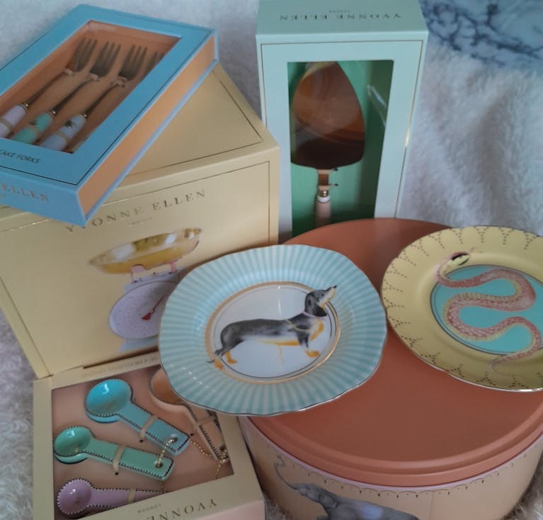 A bundle of baking-related items received as a prize