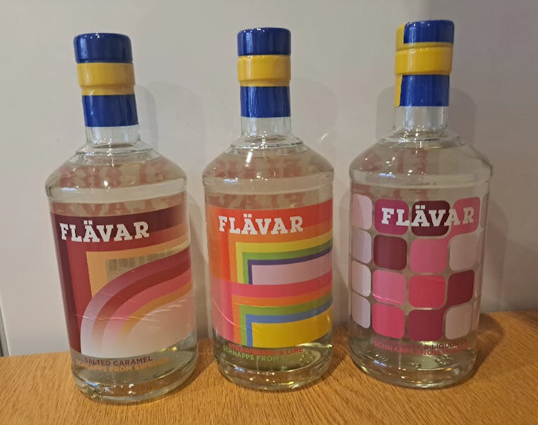Three bottles of schnapps