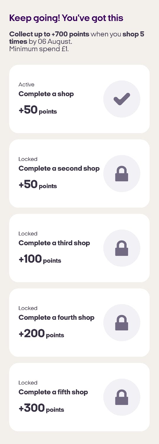 Screenshot of the Nectar app displaying the message:
