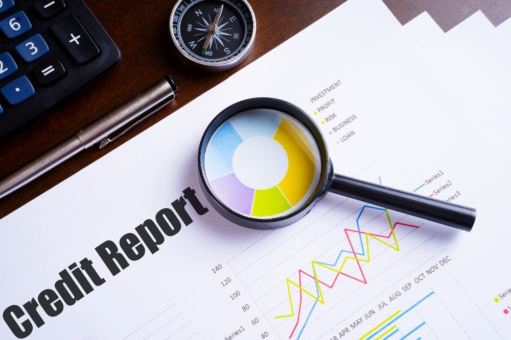 Document with the title 'credit report'.
