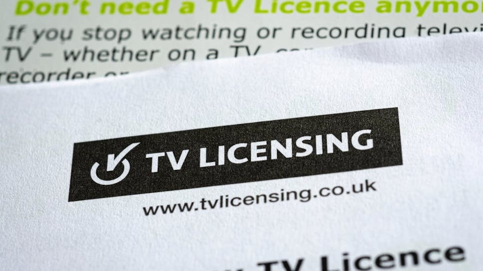 A letter featuring the TV Licensing logo and its web address, reading