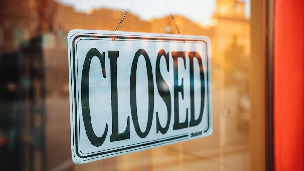 Closed sign