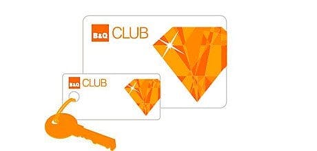 B&Q Diamond Club membership card
