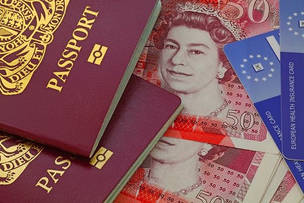 passport and money