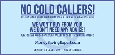 no cold-callers sign