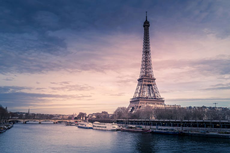 Paris skyline scene with Eiffel tower